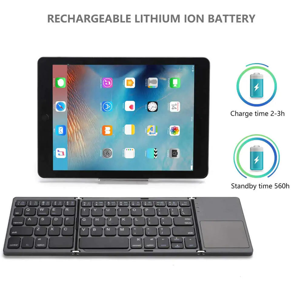 SLEEK™  Portable Bluetooth Keyboard With Touchpad