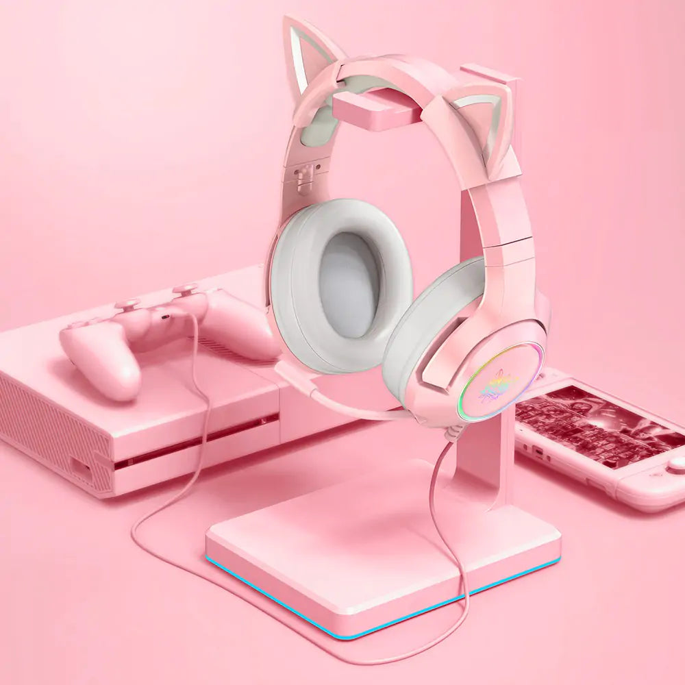 Cute Cat Ear Headphone with Mic