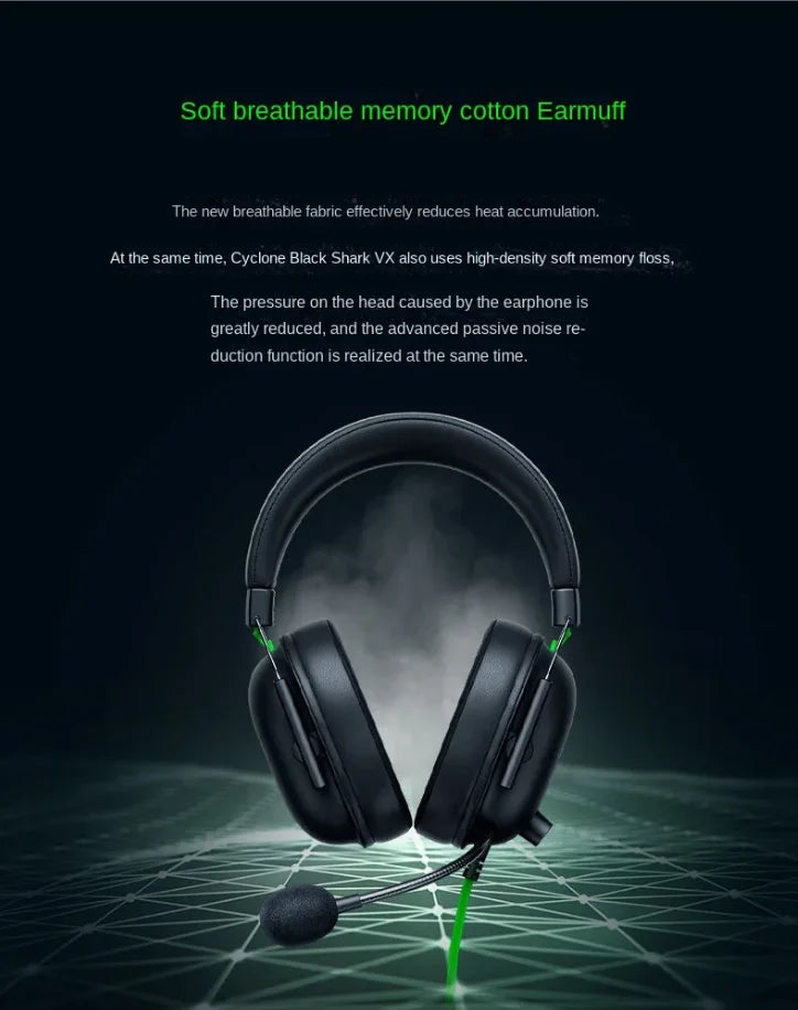 100% Original Razer BLACKSHARK V2 X Headphones E-sports Game Headset with Microphone 7.1