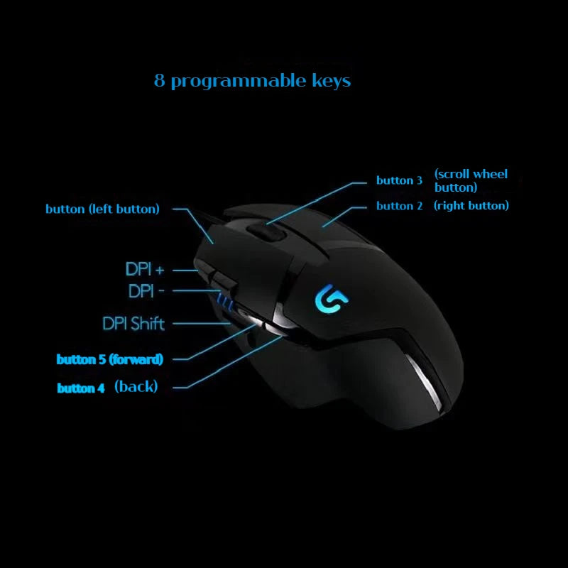 Logitech G402 Hyperion Fury Wired Gaming Mouse 4000 DPI