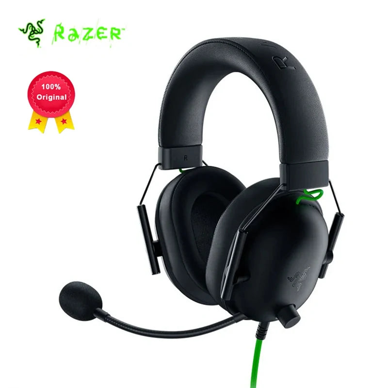 100% Original Razer BLACKSHARK V2 X Headphones E-sports Game Headset with Microphone 7.1