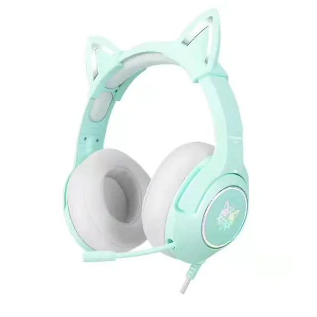 Cute Cat Ear Headphone with Mic